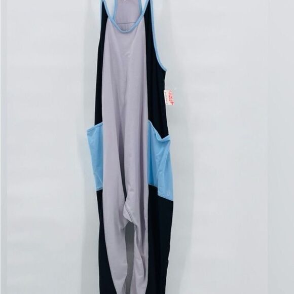 NWT Free People Movement Jumpsuit Overall Oversized Color Block Size S - Picture 11 of 12